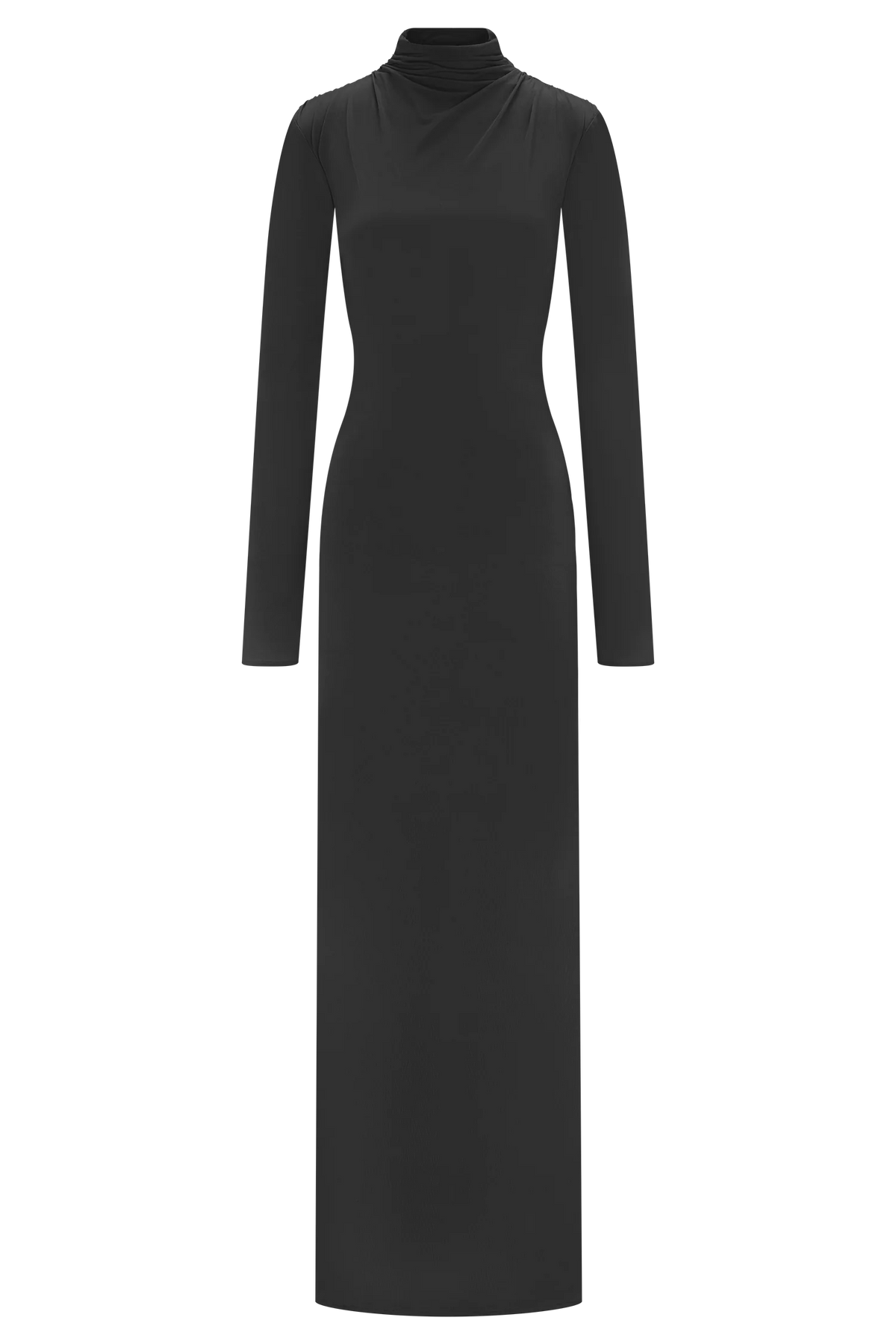 Kiyah Slinky Cut Out Maxi Dress Black