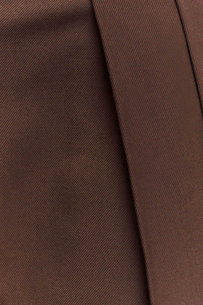 Penelope Pleated High Waisted Pants Chocolate