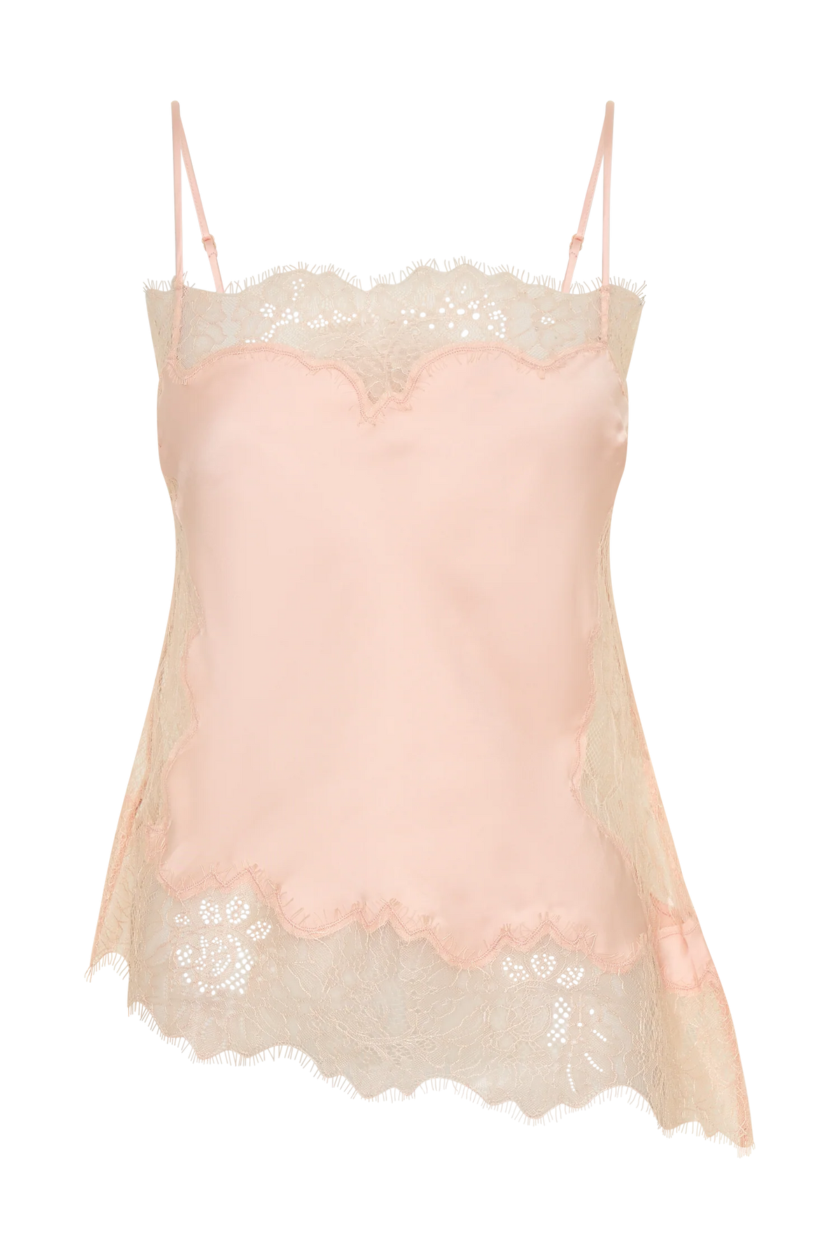 Miriam Satin Lace Camisole Peach