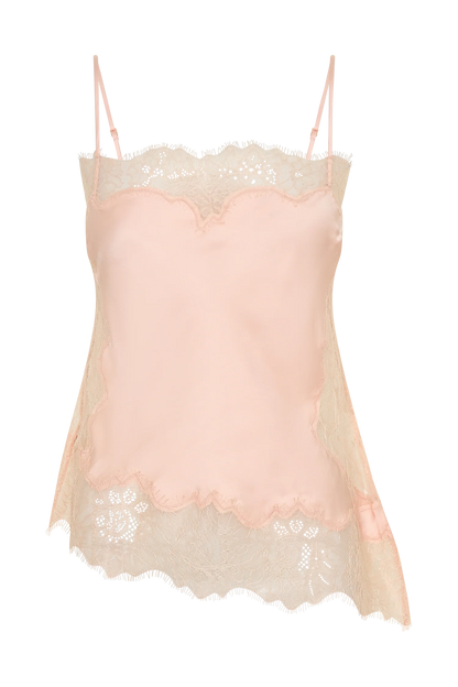 Miriam Satin Lace Camisole Peach