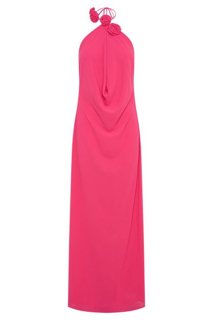 Rosalia Cowl Neck Maxi Dress Raspberry