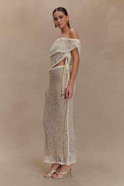Cordelia Knit Maxi Skirt Ivory
