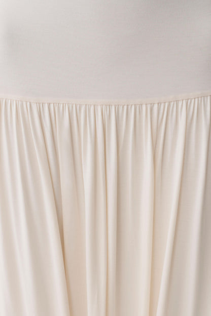 Zsela High Neck Modal Maxi Dress Ivory
