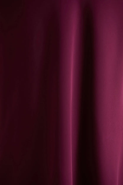 Celina Burgundy Satin High Neck Maxi Dress