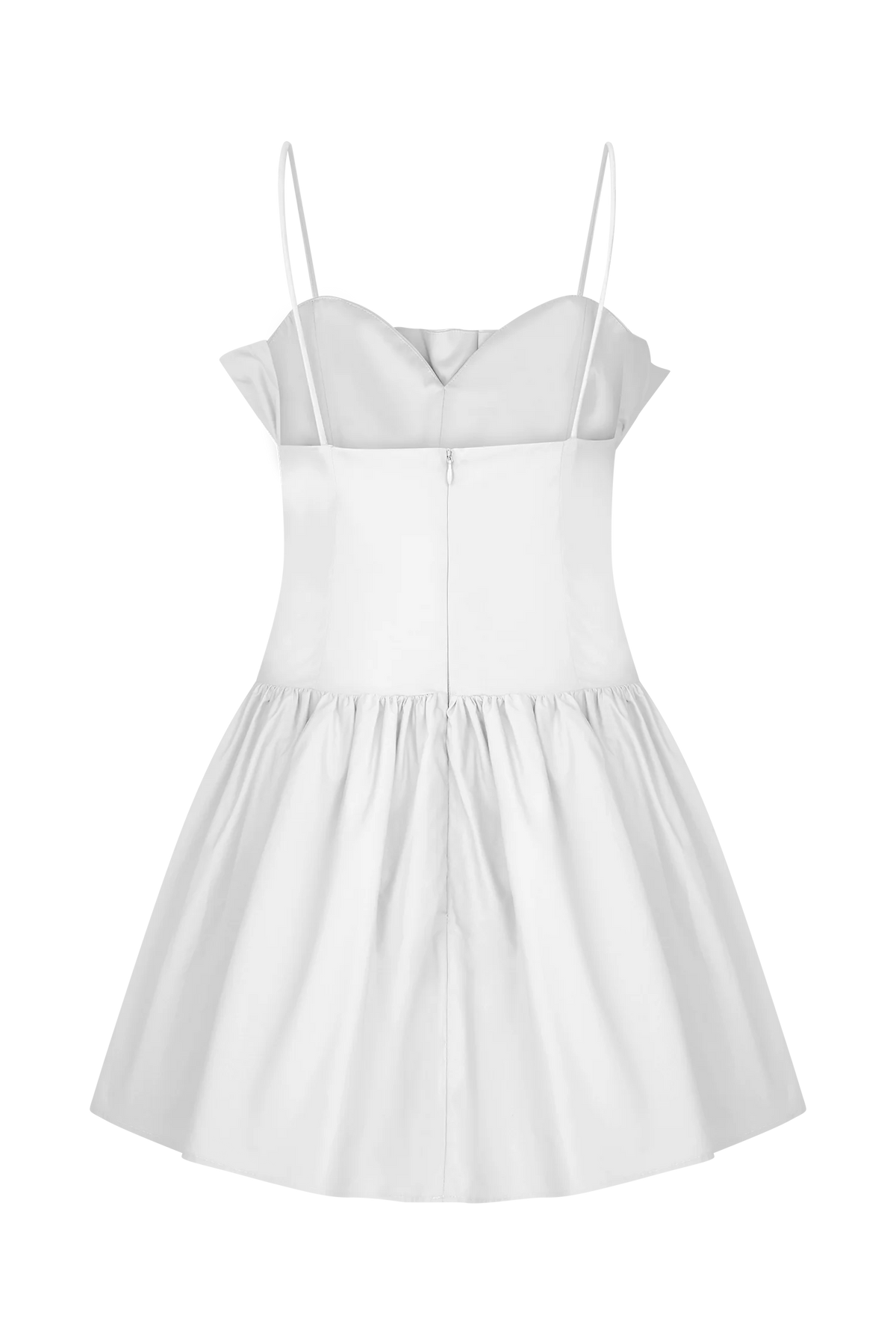 Janis Cotton Frill Mini Dress White