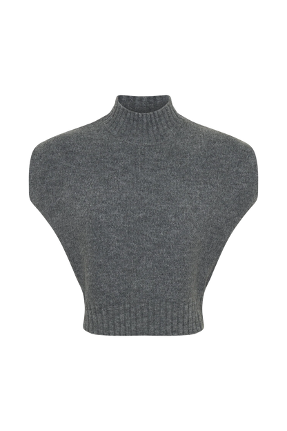 Niko Knit Oversized Top Charcoal