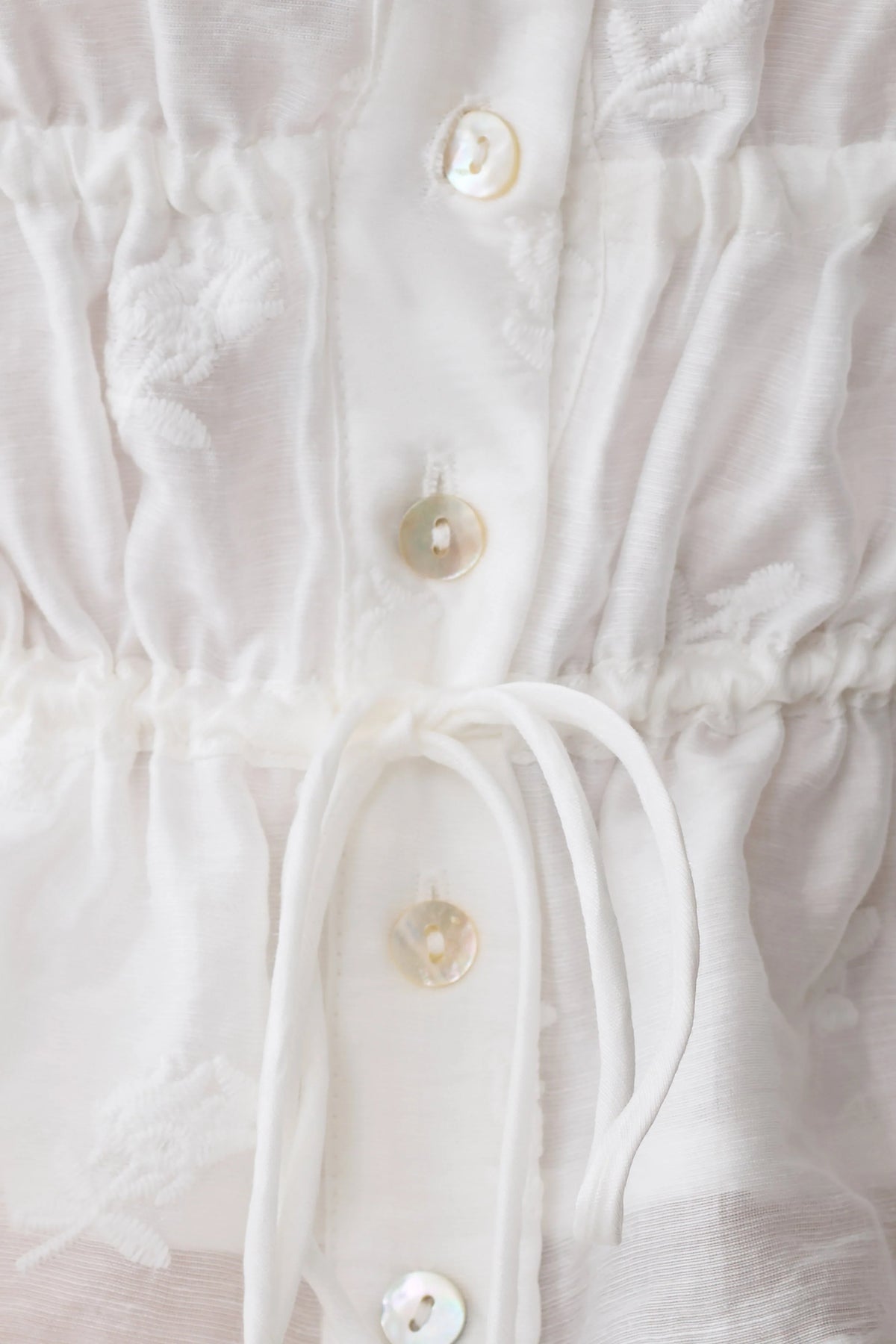 Vivian Embroidered Sleeveless Top White