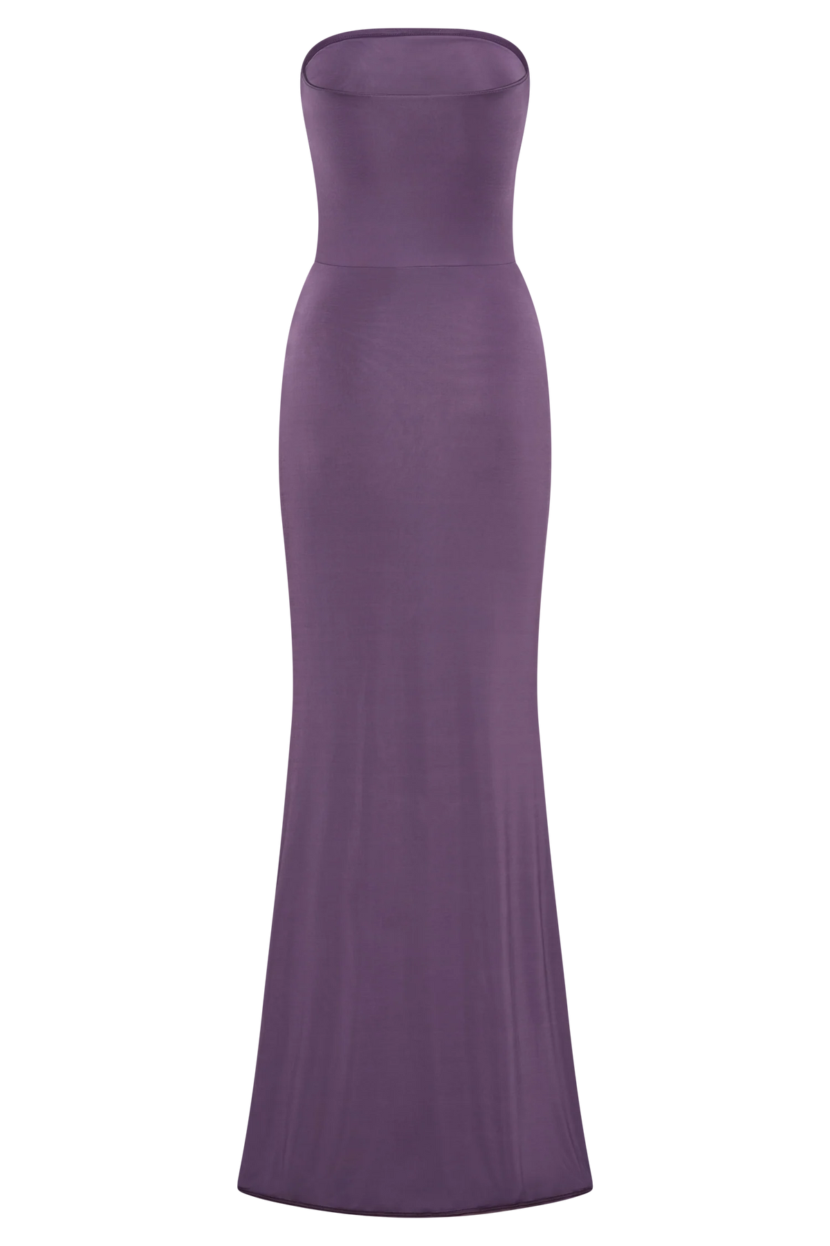 Madison Strapless Slinky Maxi Dress Purple