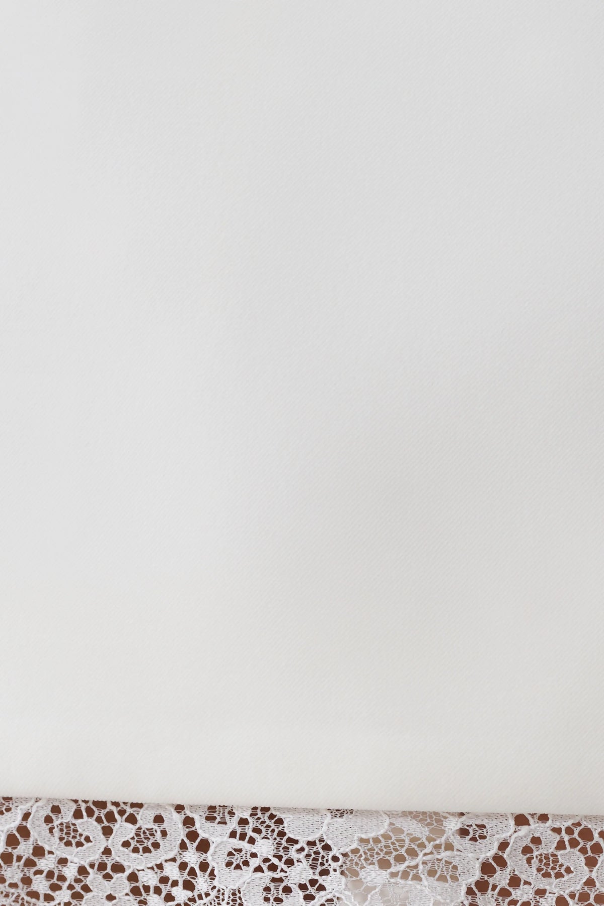 Ariella Suiting Mini Skirt With Lace White