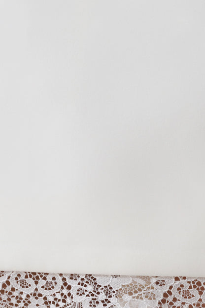 Ariella Suiting Mini Skirt With Lace White