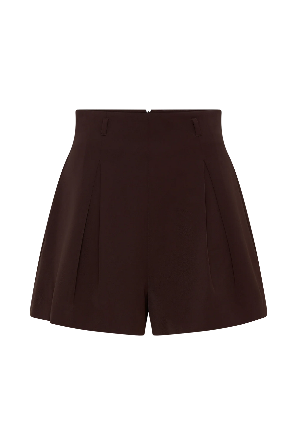 Simone Pleated Suiting Short Dark Chocolate