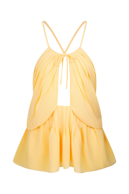 Korra Chiffon Halter Top Butterscotch