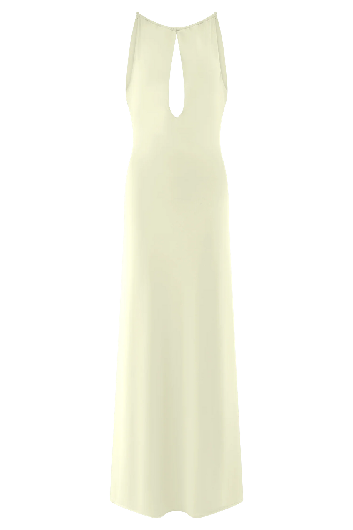 Beryl Slinky Maxi Dress With Pearls Ivory