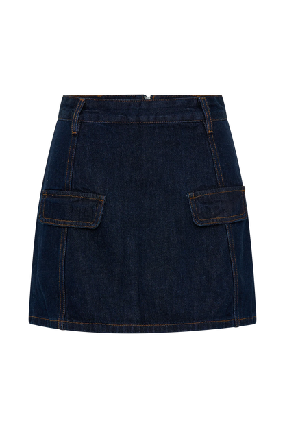 Rosalyn Mini Denim Skort Indigo Blue