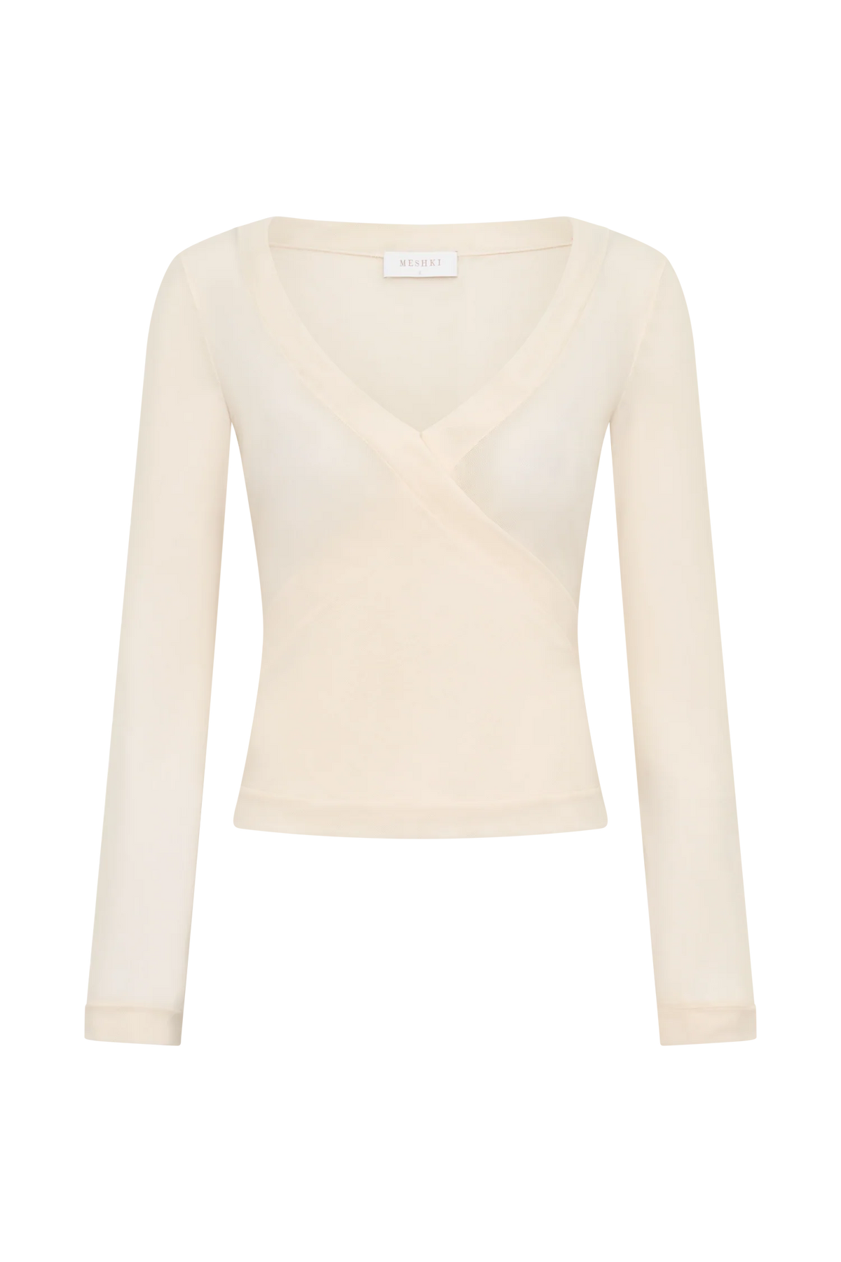 Lumi Long Sleeve Mesh Top Bone