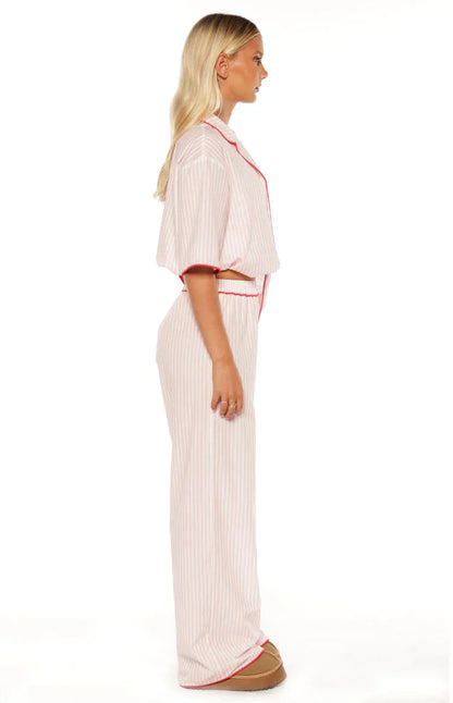 Alexea Pink Stripe Pajama Pants