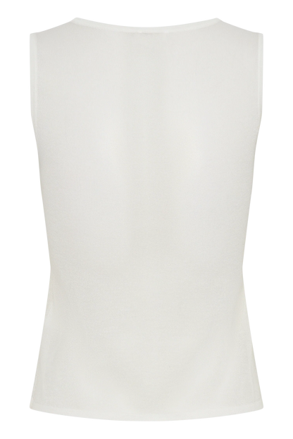 Dollie Sheer Knit Tank Top Ivory