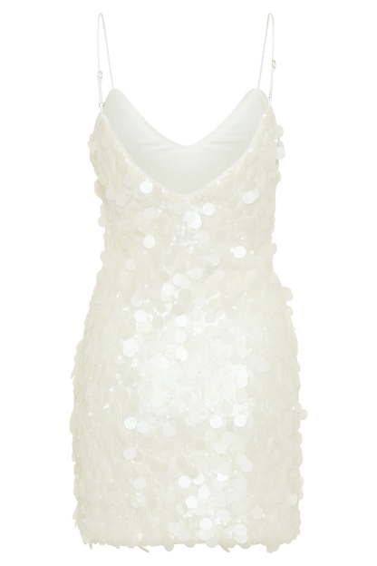 Romilly Sequin Mini Dress Ivory