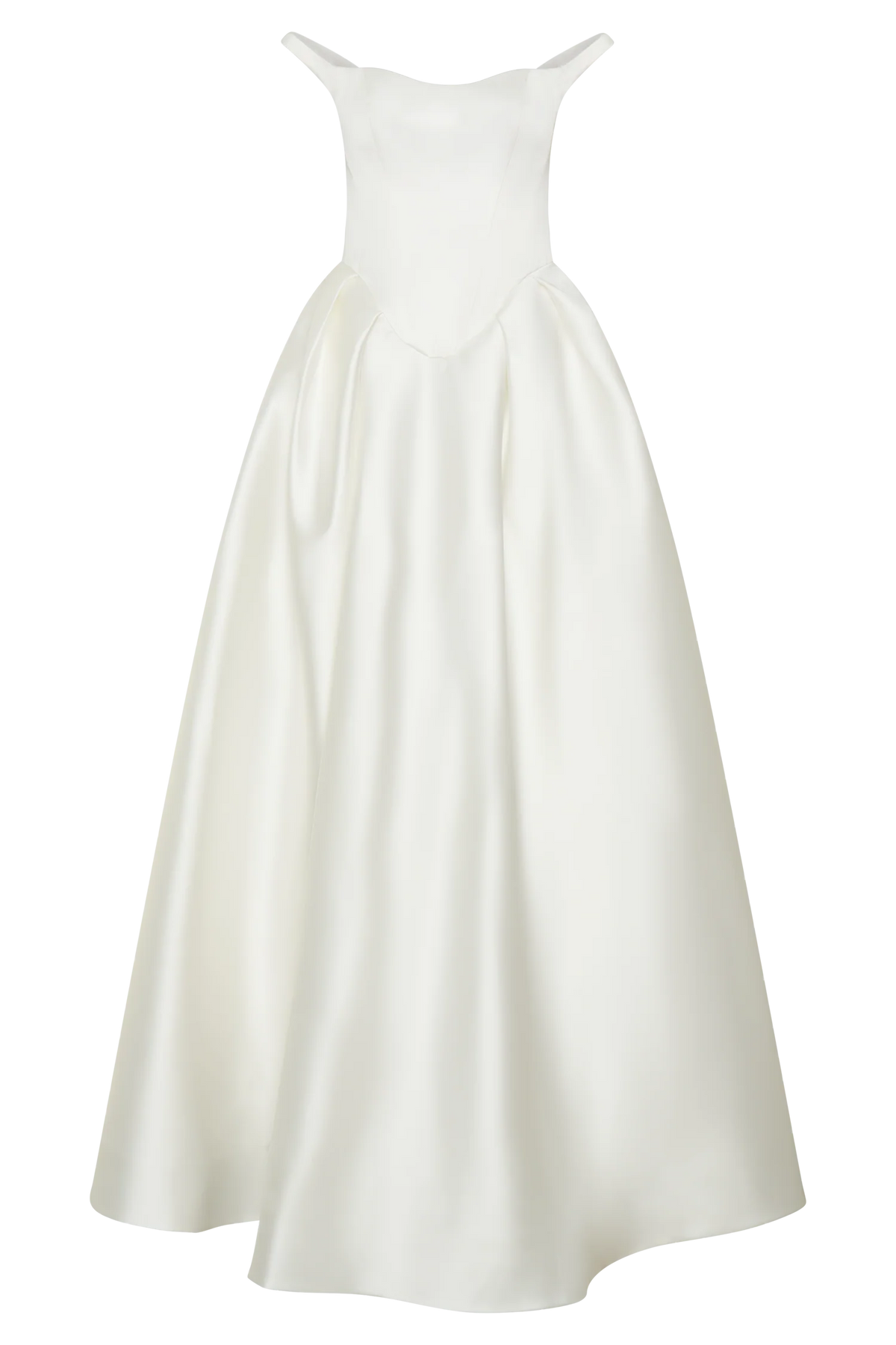 Willow Off Shoulder Satin Maxi Gown White