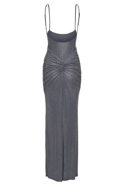 Roisin Diamante Maxi Dress Gunmetal