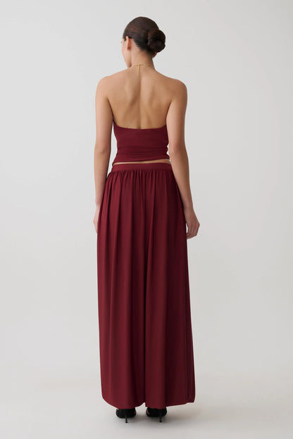 Banks Halter Neck Top With Hardware Wine