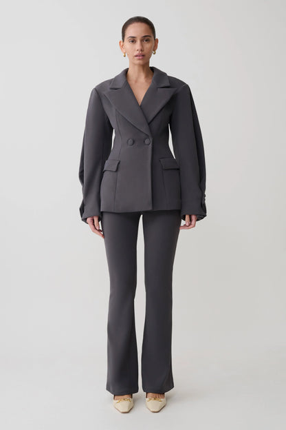 Marion Fit And Flare Pant Charcoal Shadow