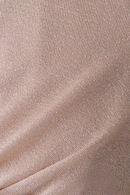 Nola Draped Lurex Halter Top Gold