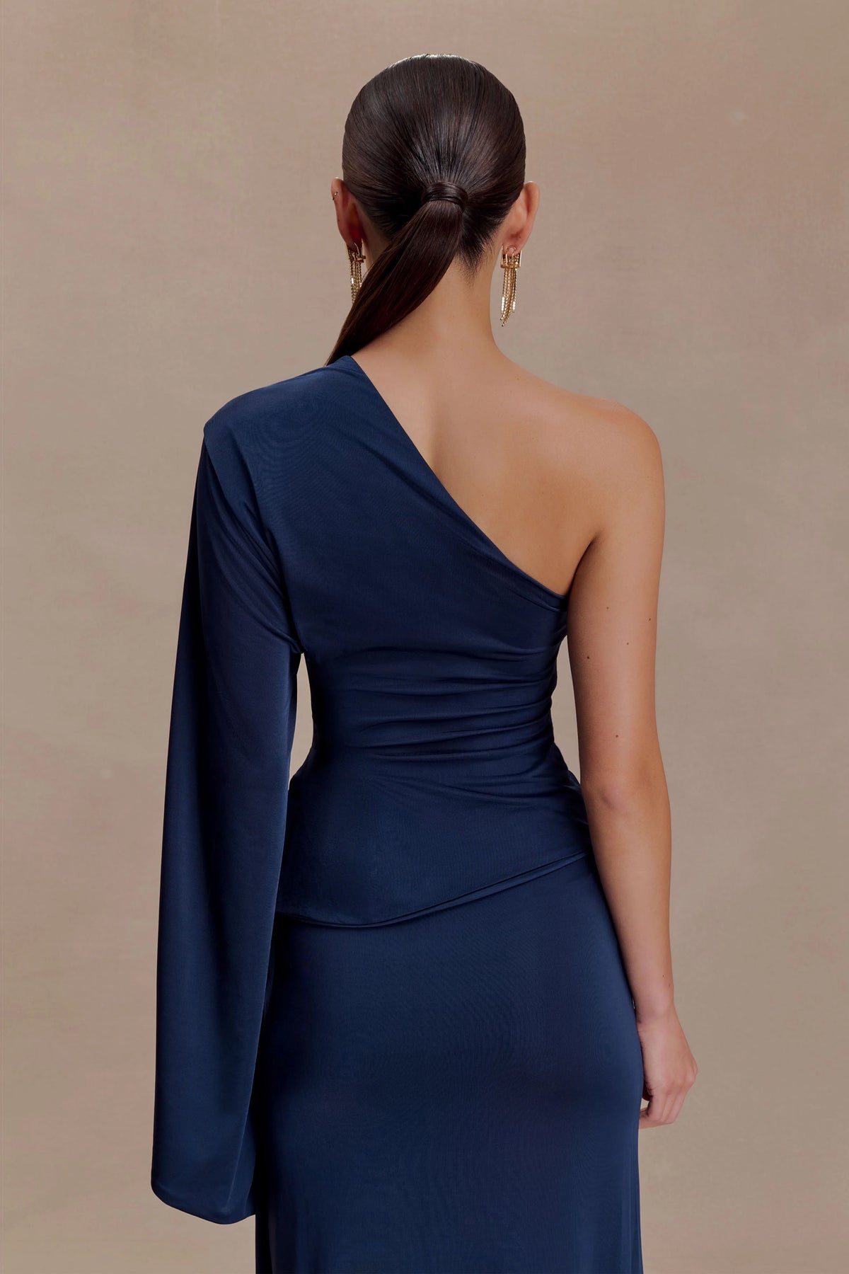 Vivica Slinky One Shoulder Top Midnight Navy