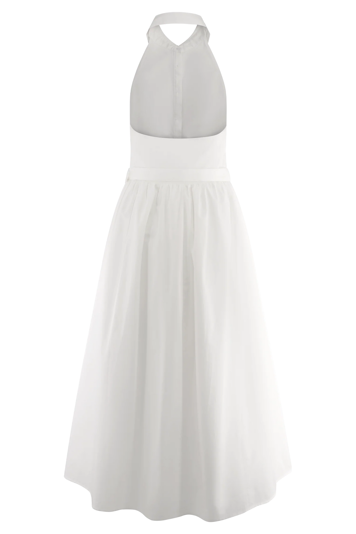 Cindy Collared Midi Dress White
