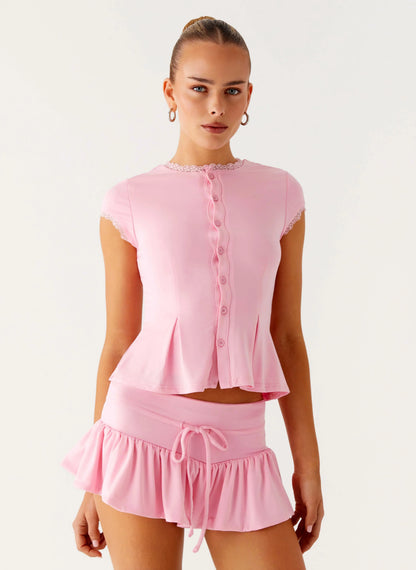 Landon Mini Skort Pink
