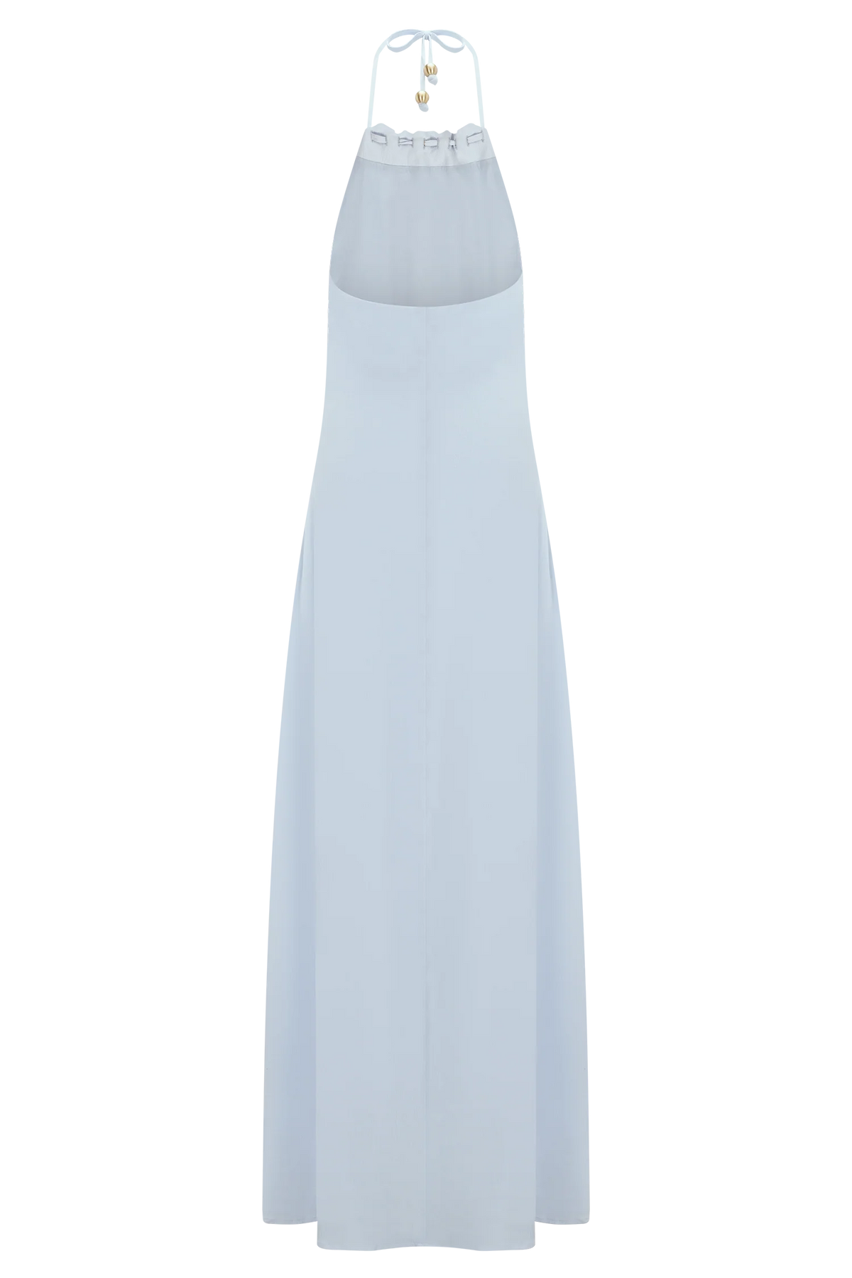 Abeda Cotton Maxi Dress With Hardware Pale Blue