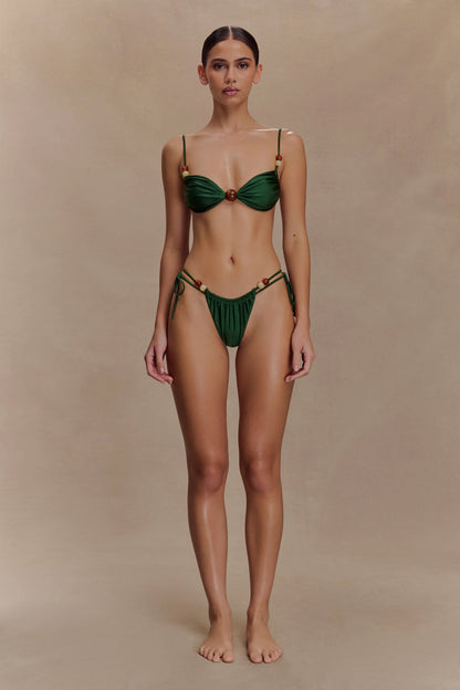 Memphis Beaded Bikini Top Green
