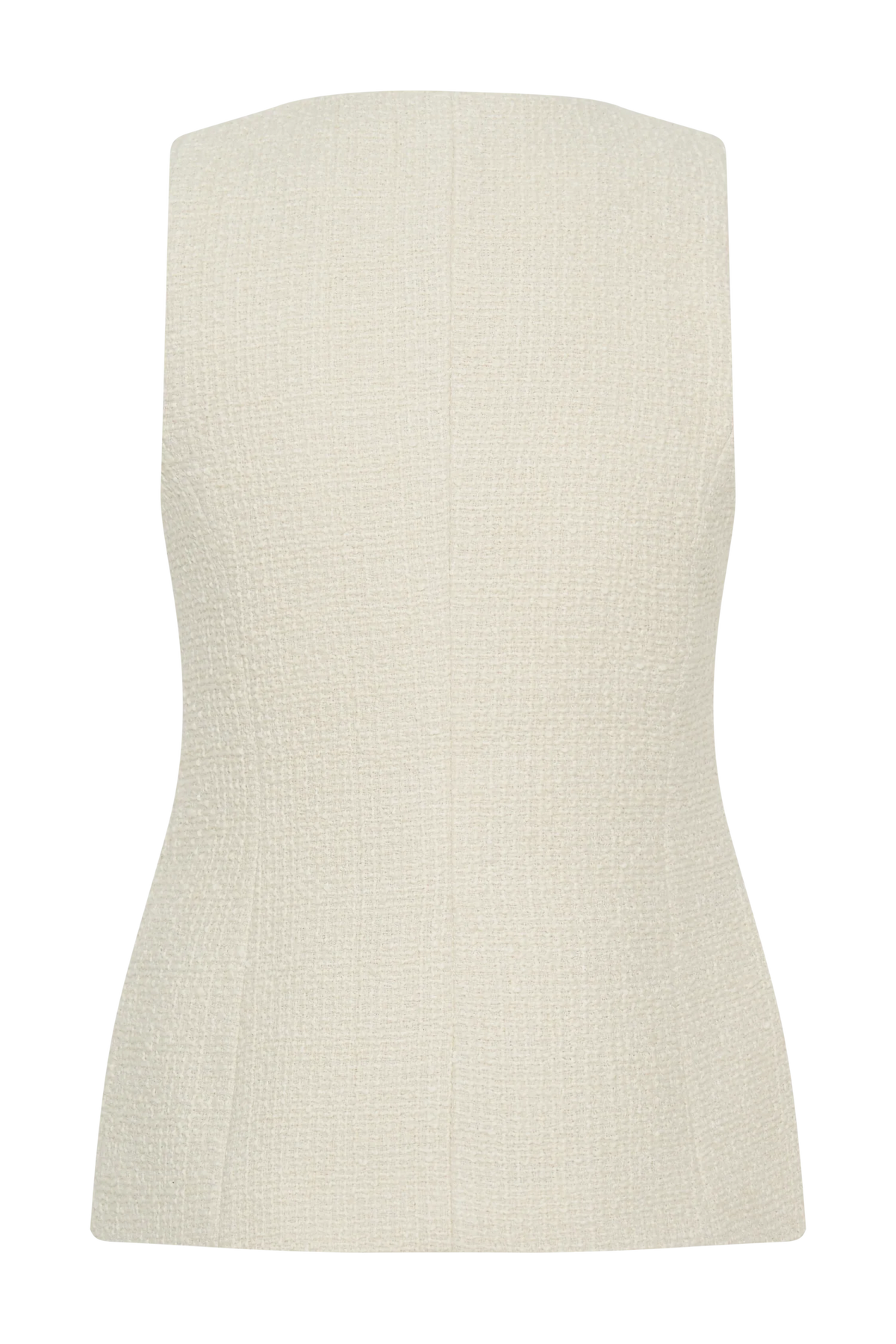 Camilla Boucle Sleeveless Vest Ivory