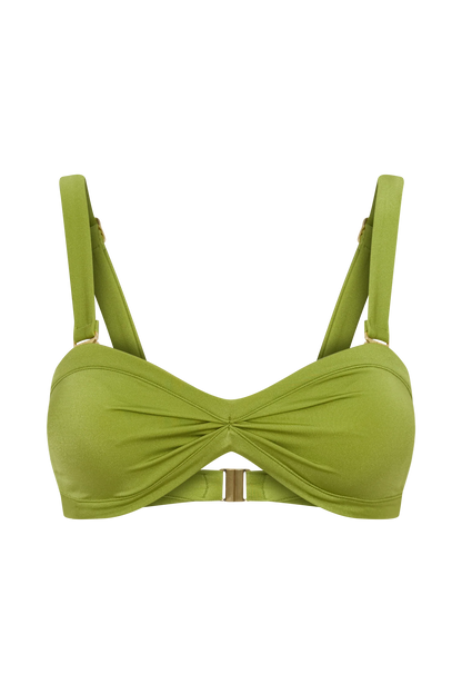 Briar Strapless Bikini Top Green