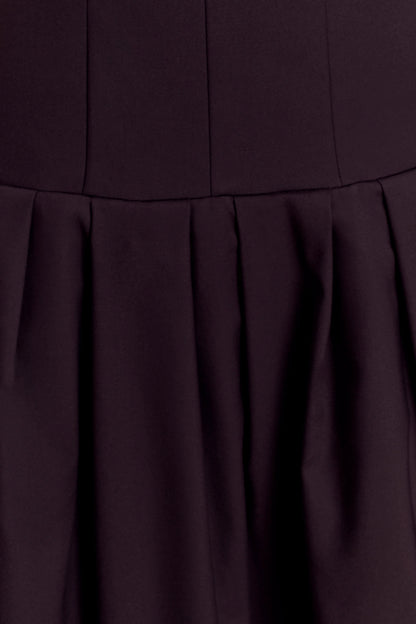 Natascha Drop Waist Cotton Midi Dress Chocolate