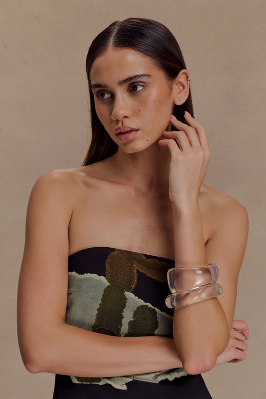 Marah Resin Bangle Set Clear