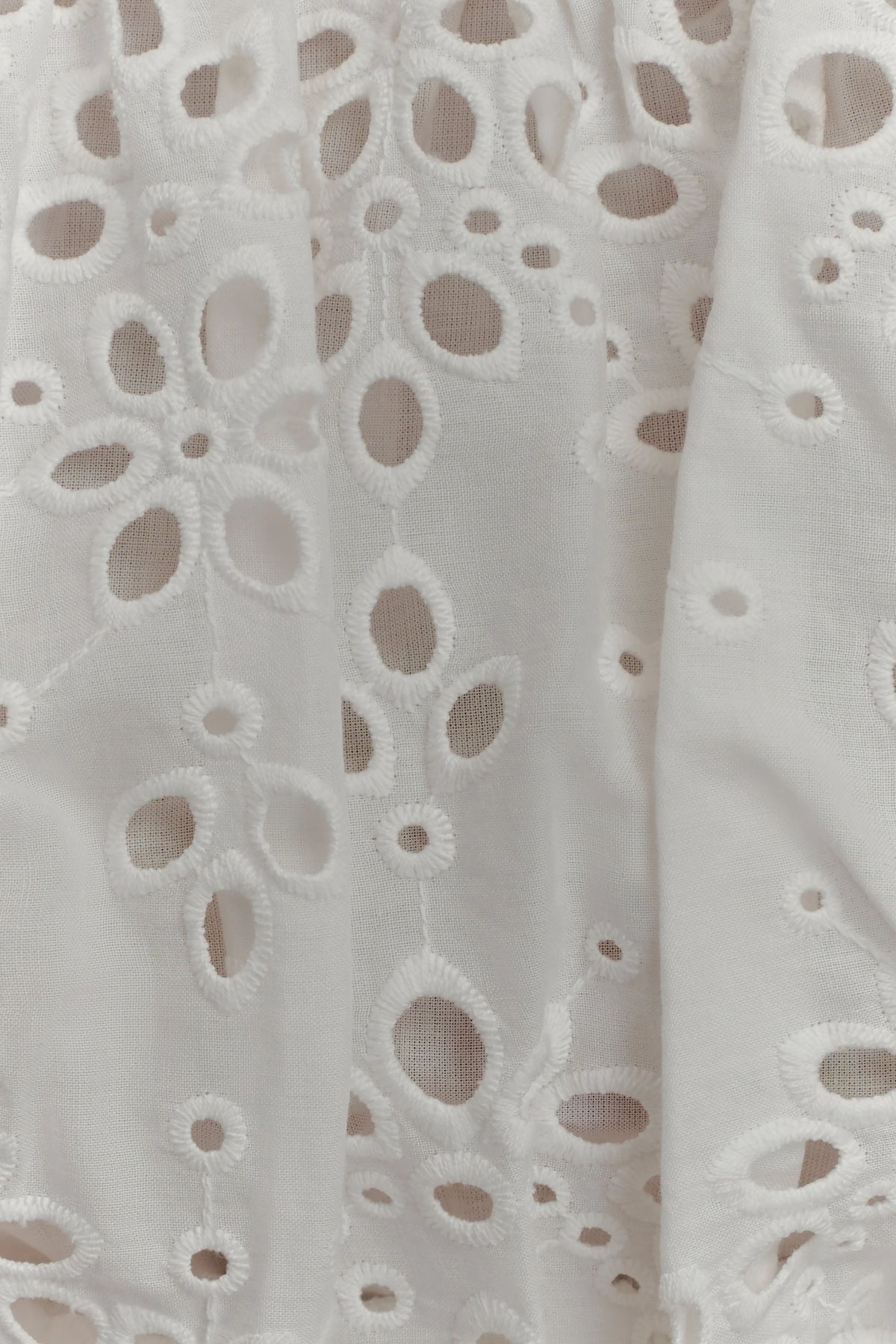 Autumn Off Shoulder Broderie Top White