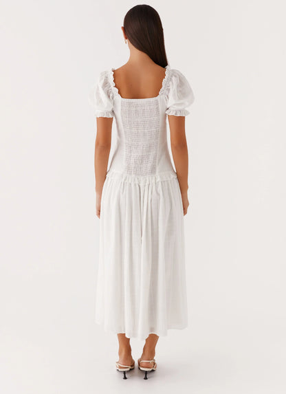 Hundred Percent Midi Dress White