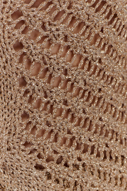 Waverley Metallic Knit Swim Cover Up Gold