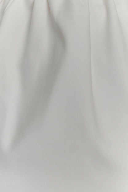 Ariana Pleated Neck Mini Dress Ivory