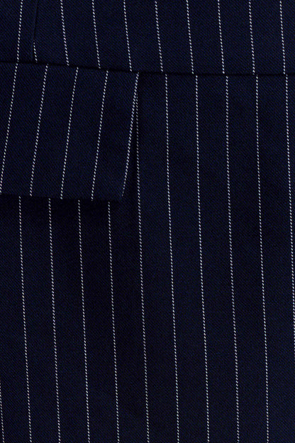 Cassie Column Maxi Skirt Navy Pinstripe