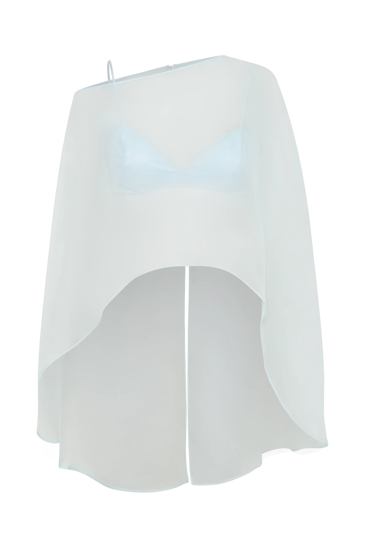 Kirstine Bralette With Chiffon Cape Ice Blue
