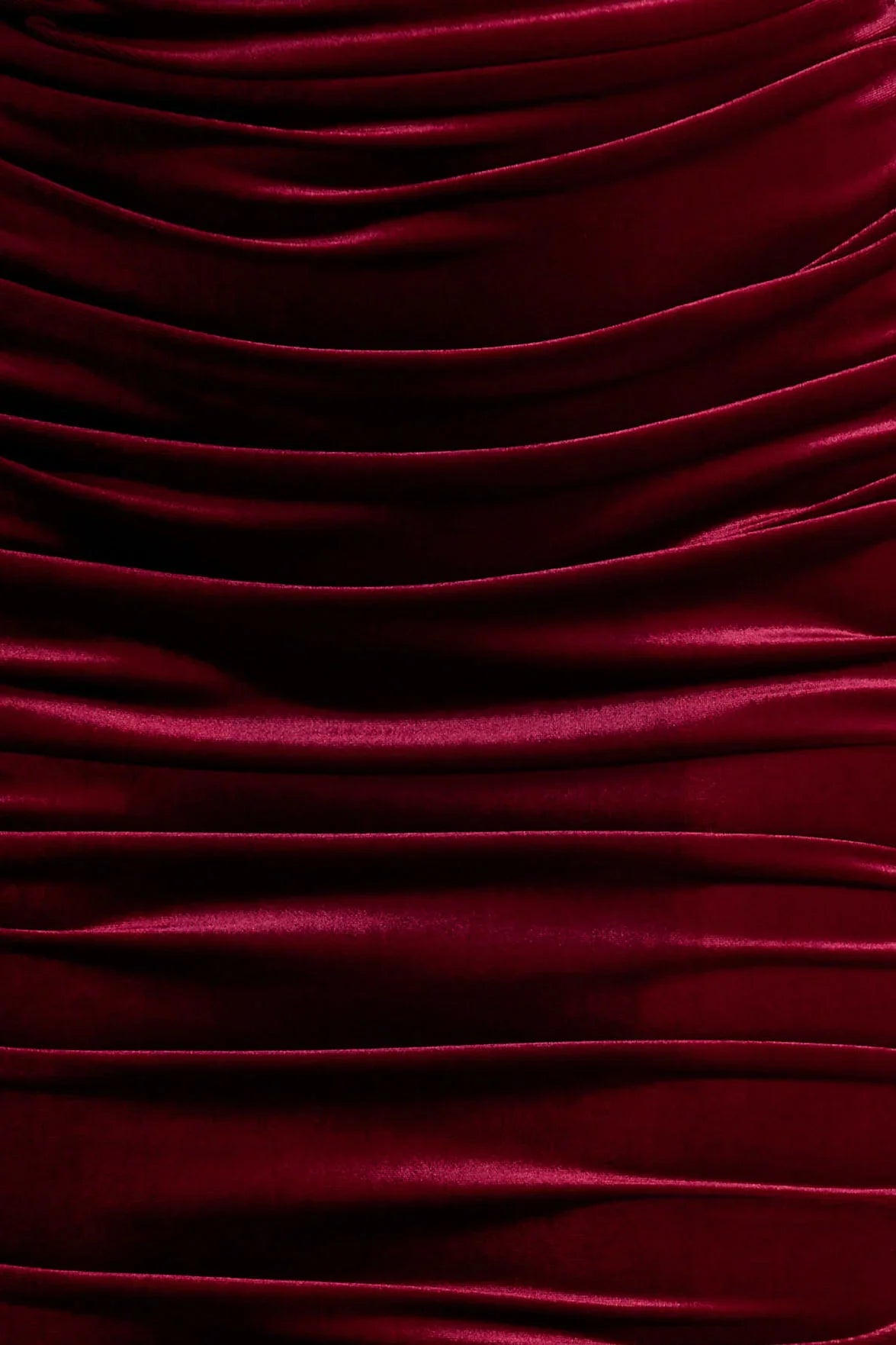 Apolline Berry Velvet Off The Shoulder Ruched Fishtail Maxi Dress