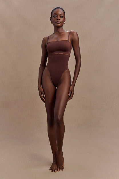 Saria High Waist Shapewear Briefs Espresso
