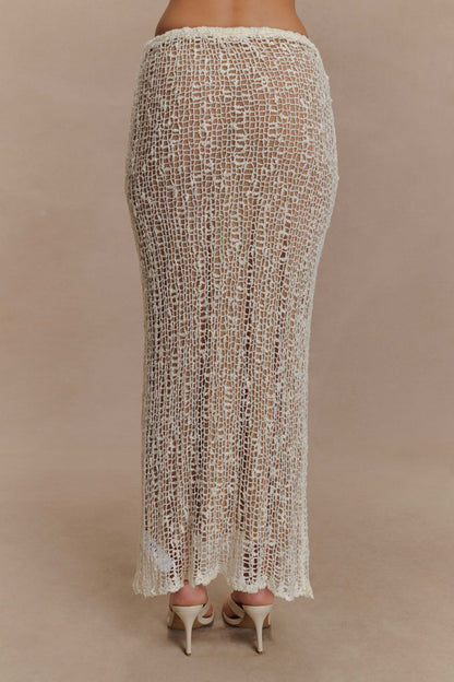 Cordelia Knit Maxi Skirt Ivory