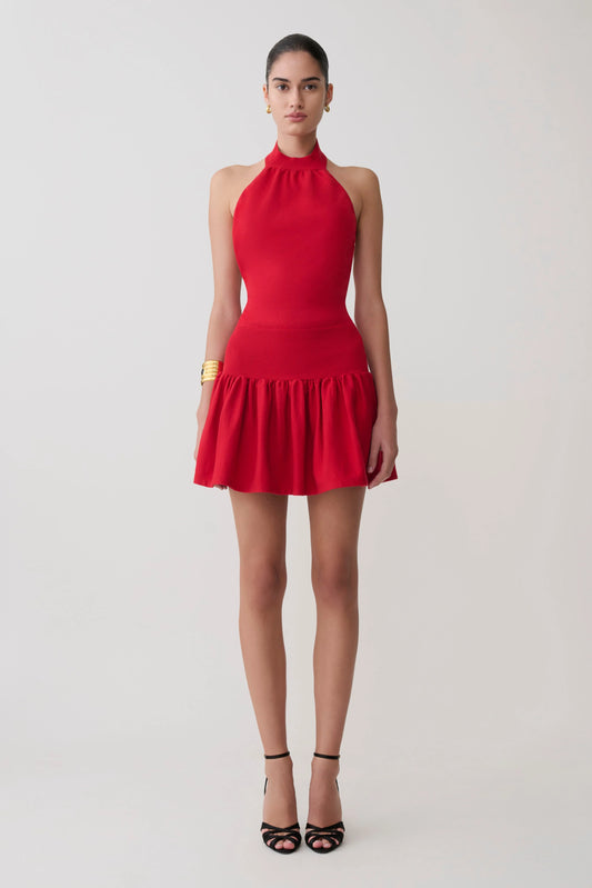 Rory Halter Mini Knit Dress Red