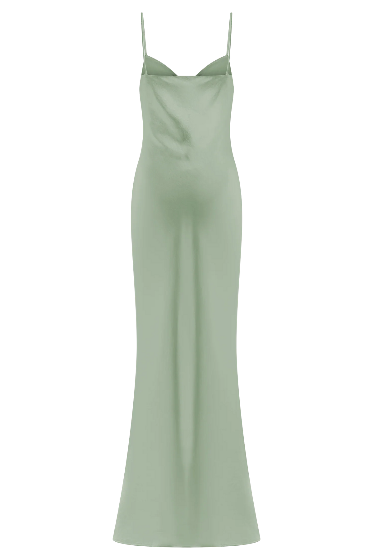 Lilly Sweetheart Satin Maxi Dress Sage