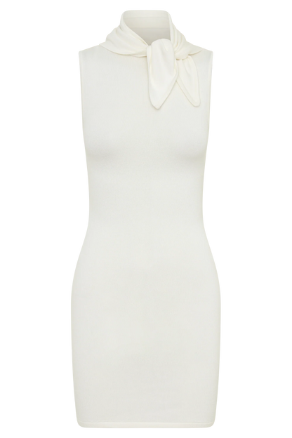 Amilee Scarf Knit Mini Dress Ivory