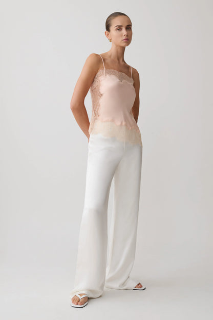 Miriam Satin Lace Camisole Peach