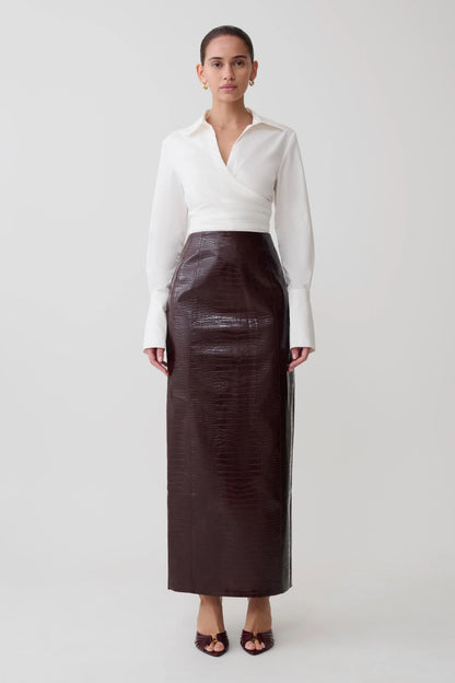 Eugenia Wrap Cotton Shirt White